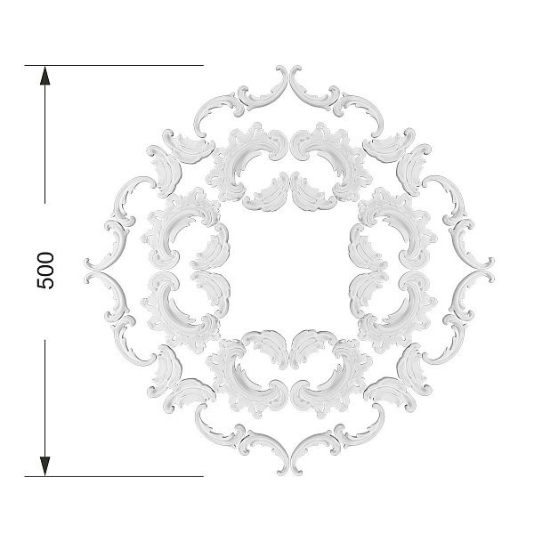 Розетка RODECOR Рококо 87052RC (500*500), компл