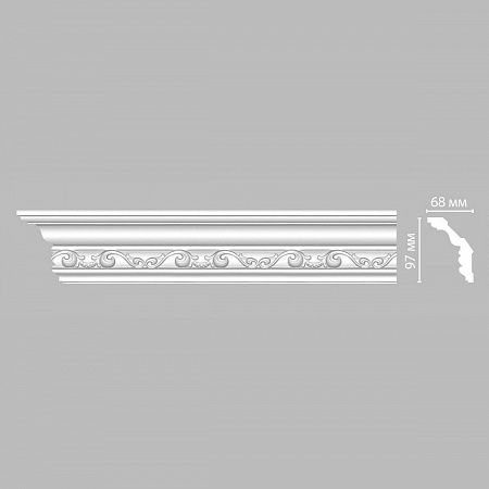 Плинтус потолочный с рисунком DECOMASTER DT-9807 (97*68*2400мм)