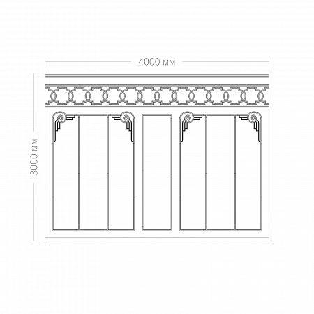 Стена RODECOR Ар-Деко Эрте Ф3 77443AR (4000*3000), компл