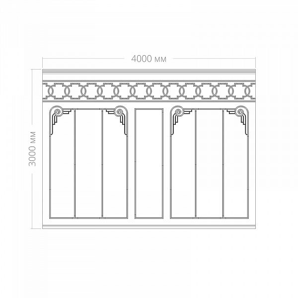 Стена RODECOR Ар-Деко Эрте Ф3 77443AR (4000*3000), компл