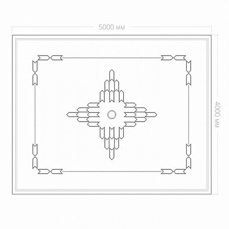 Потолок RODECOR Ар-Деко Набоков Ф2 88412AR (4000*5000), компл