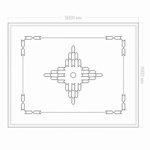 Потолок RODECOR Ар-Деко Набоков Ф2 88412AR (4000*5000), компл