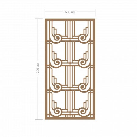 Декоративная решетка RODECOR Ар-Деко 17109AR (1200*600*8) грунт, шт