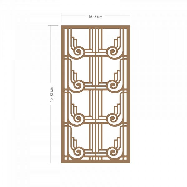 Декоративная решетка RODECOR Ар-Деко 17109AR (1200*600*8) грунт, шт