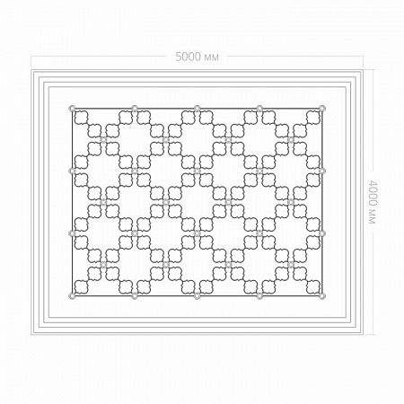 Потолок RODECOR Ар-Деко Рамбова Ф3 88423AR (4000*5000), компл