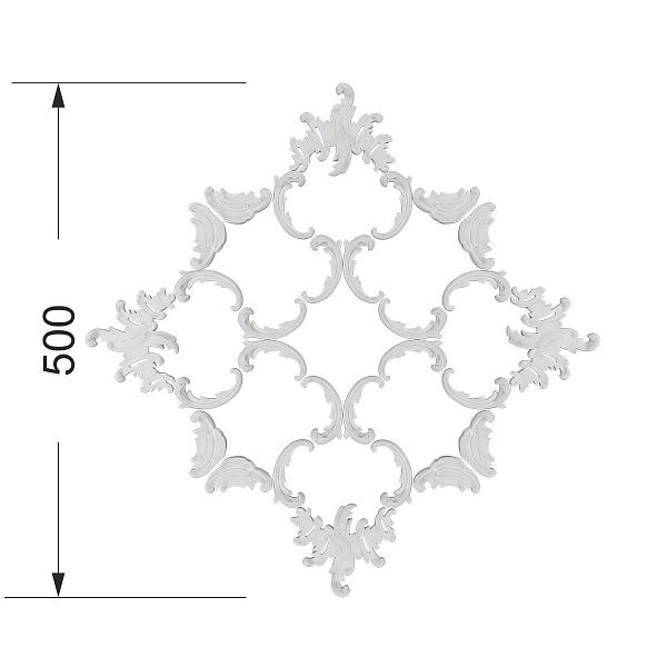 Розетка RODECOR Рококо 87053RC (500*500), компл