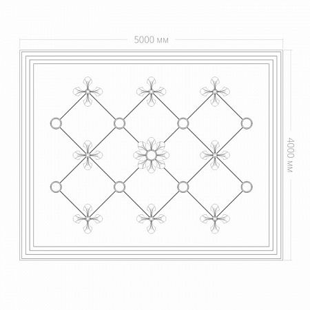 Потолок RODECOR Ар-Деко Лалик Ф3 88433AR (4000*5000), компл