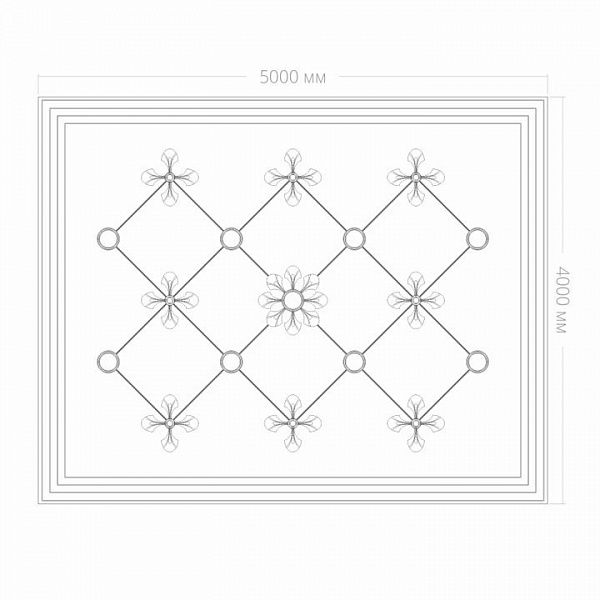Потолок RODECOR Ар-Деко Лалик Ф3 88433AR (4000*5000), компл