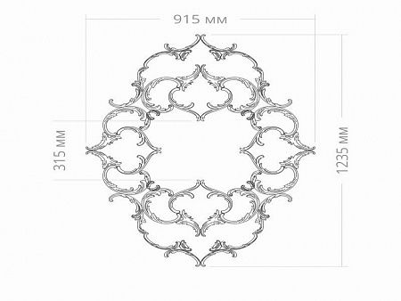 Розетка RODECOR Рококо 87049RC (1235*916), компл