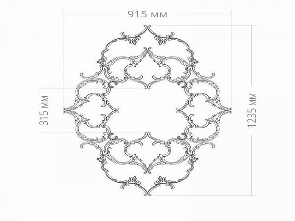 Розетка RODECOR Рококо 87049RC (1235*916), компл