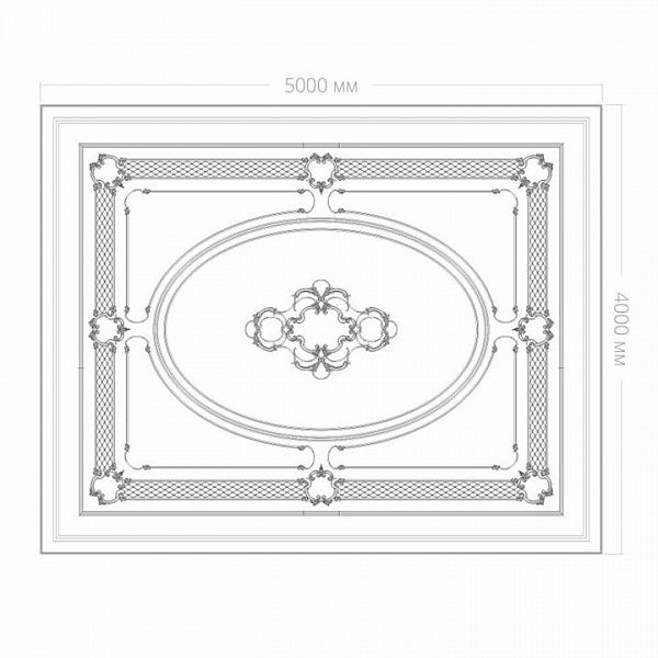 Потолок RODECOR Барокко Бенуа Ф3 88103BR (4000*5000), компл