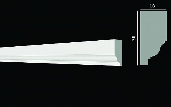 DD609 Молдинг для отделки стен 30х16x2000мм