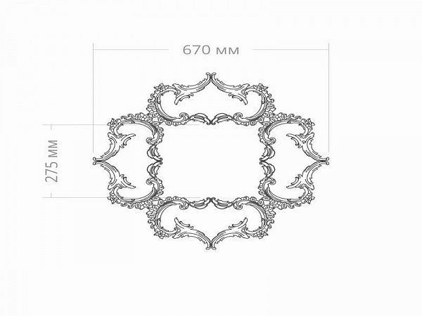 Розетка RODECOR Рококо 87032RC (674*674), компл