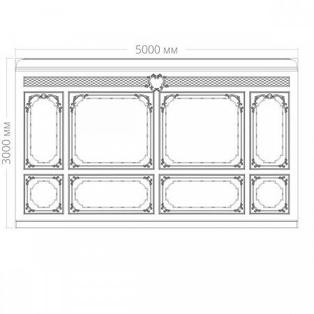 Стена 2 RODECOR Барокко Бенуа Ф3 77113BR (3000*5000), компл