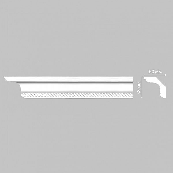 Плинтус потолочный с рисунком DECOMASTER DT-128F гибкий (58*60*2400мм)
