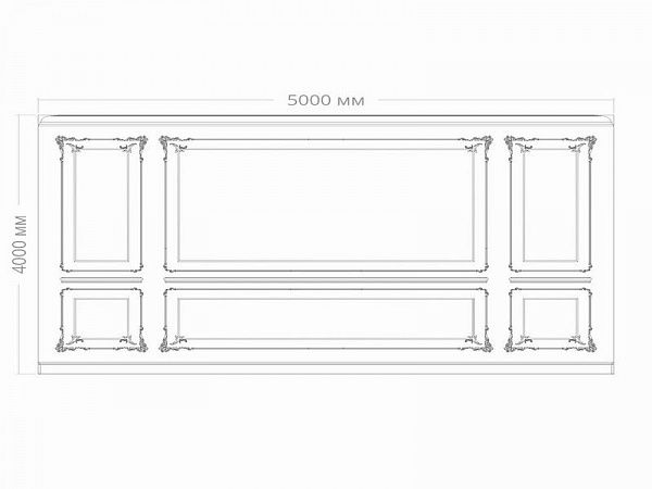 Стена RODECOR Рококо Растрелли Ф2 77402RC (3000*5000), компл