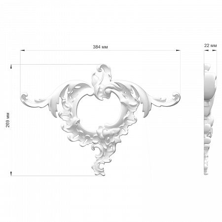 Накладка RODECOR Рококо 01005RC (269*384*22), шт