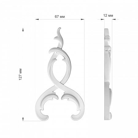 Накладка RODECOR Рококо 01004RC (127*67*12), шт