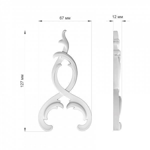 Накладка RODECOR Рококо 01004RC (127*67*12), шт