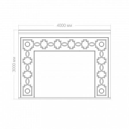 Стена RODECOR Ар-Деко Эрте Ф2 77442AR (4000*3000), компл