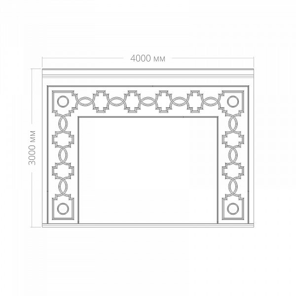 Стена RODECOR Ар-Деко Эрте Ф2 77442AR (4000*3000), компл