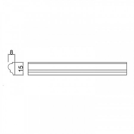 Молдинг RODECOR 04004RD8 (15*2000*8), шт