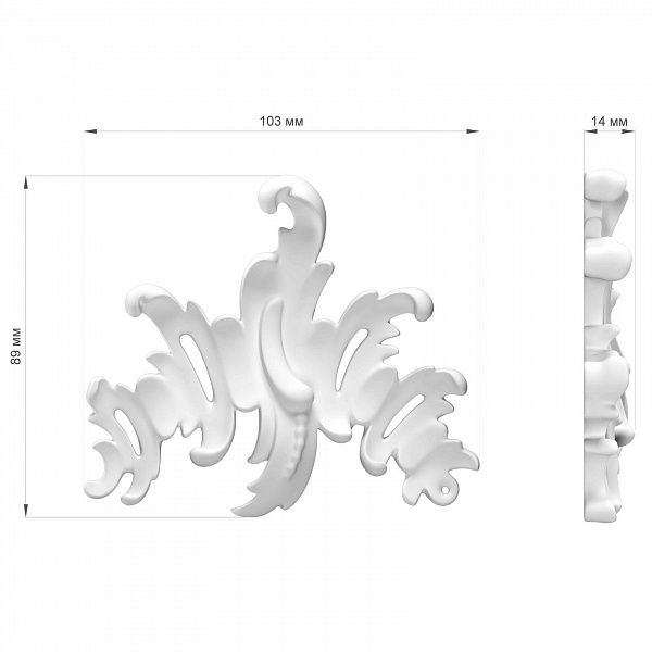 Накладка RODECOR Рококо 01003RC (89*103*14), шт