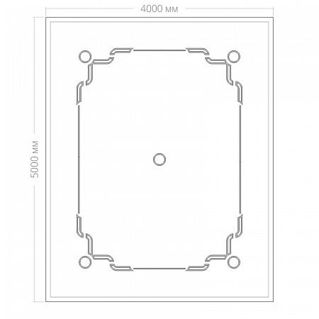 Потолок RODECOR Ар-Деко Лалик Ф1 88431AR (4000*5000), компл