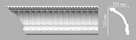Плинтус потолочный с рисунком DECOMASTER 95105 (120х105х2400мм)